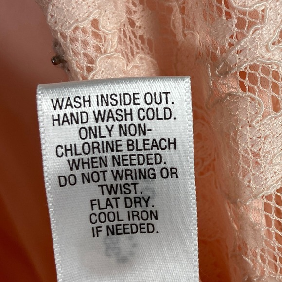 Candies Peachy Pink Lace Long Sleeve Short Romper Junior Womens Large‎ - Picture 8 of 10